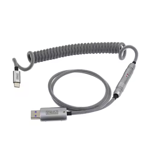 EPOMAKER EP-01 Custom Coiled Double Sleeved Type-C Detachable Cable for Mechanical Keyboard