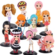 Big 15cm Q posket Nami Hancock Shirahoshi Reiju Vivi Perona Rebecca Purin Koala 10Types Onepiece Figure One Piece Qposket Vinsmoke Reiju Boa Hancock Charlotte Purin Princess Figure