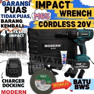 impact wrench modern M65 impek buka baut Cas 20V baterai batre charger M 65 impek wren