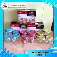 Glass Spice Container Set of 4 / Glass Spice Container / Oil Spice Container Set