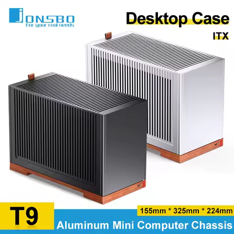 Jonsbo T9 ITX Computer Case Desktop Portable Vertical Host Shell Type-C Interface Aluminum PC Chassi