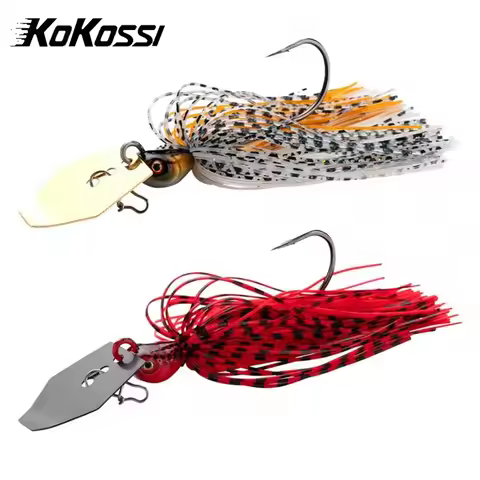 KoKossi 1Pcs 14G/18G Artificial Sequin Fishing Bait 3D Eye Jitter Bait Spinner Buzzbait Jitter Jitte