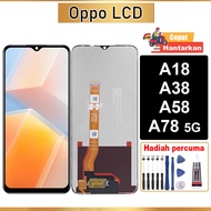 Original LCD OPPO A18 A38 A58 4G 5G A78 5G LCD + Kit Alat Percuma