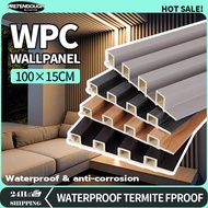 WPC Wood Wall panel Waterproof Grille Design Ecological Board TV Background Pvc Wood Panel