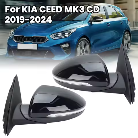 8 Pins Rearview Mirror Assembly For Kia CEED MK3 CD 2019 2020 2021-2024 Black Power Folding Heated S