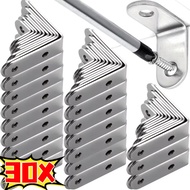 Stainless Steel L-Shaped Bracket, Cabinet & Wardrobe Support Brackets 2x2cm/4x4cm, with Screws