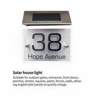 4 LED Solar House Number Lights Automatic Solar Powered Fence Numbers AS76