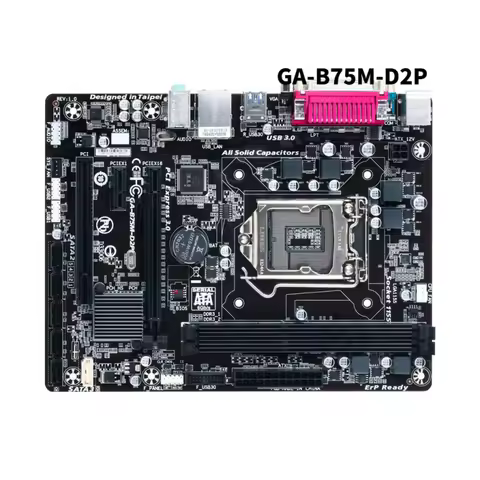 Used for Gigabyte GA-B75M-D2P LGA1155 Intel B75 MicroATX Motherboard with Integrated Graphics LPT CO