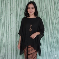 AYUMI LACE BLOUSE PLAIN VISCOSE LACE BY FARIZA CLOTHES BLOUSE WOMEN