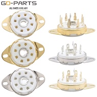 GD-PARTS 8pin B8G Loctal Ceramic Tube Sockets For 5B254 4P1S 7N7 C3G Bottom Chassis PCB Mount Tin Go