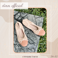 [ส่งเร็วพิเศษ!] dinn รุ่น คัชชูต่อหัว(DC003) คอเล็คชั่น2 รองเท้าคัชชูส้นเตี้ย รองเท้าแฟลต รองเท้าบัล