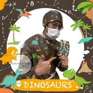 Ready STOCK APD GOWN Cute motif dino only reusable