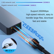 aagrghh-2.5G Ethernet Adapter Type-C USB 3.0 to RJ45 LAN 2500Mbps Network Card 2.5 Gigabit Converter