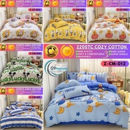 G9 Cartoon Bedsheet With Comforter Set Cozy Cotton 5in1 | Cadar Kartun King Queen Single 卡通床单
