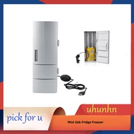 uhunhn  Mini Usb Fridge Freezer Cans Travel Portable Mini Fridge  Icebox Car Office Refrigerator Freezer