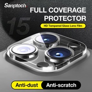 Sanptoch 3Dเลนส์กล้องถ่ายรูปคลุมทั้งหมดป้องกันกระจกเทมเปอร์สำหรับiPhone 11 12 13 14 15 Pro Max Mini IPhone11กลับตัวปกป้องกล้องถ่ายรูปสติกเกอร์