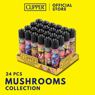 ไฟแช็ค คลิปเปอร์ Clipper Lighters Mushrooms Collection (แพ็ค 24 ชิ้น) ไฟแช็คเติมแก๊สได้ จุดไฟให้แสงส