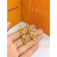 10k saudi gold long earrings stud style-1,250