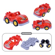 Baby Diy Play Set Red Car Earlylearning Toys Compatible with Lego Duplo Children Birthday Gift