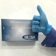 [Ready Stock] 1 Box (100 pcs)  x CA Disposable Blue Nutrile Glove (Size M)