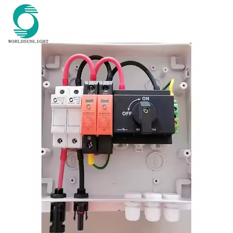 Waterproof Outdoor Surface Mounted 1-in-1-out 1000V 32A IP65 Solar PV Surge Lightning Protection DC 