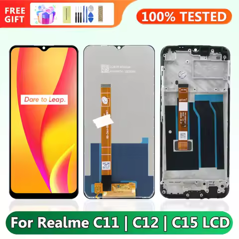 NEW Realme C15 RMX2180 Display Screen, for OPPO Realme C12 Lcd Display Touch Screen with DIY Frame f