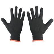 36 pairs of foam fabric labor protection gloves - black-gray foam fabric gloves for gardening labor 