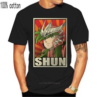 Man Clothing Saint Seiya Shun T-shirt For Men Dropshipping Short Sleeve Cotton Plus Size Custom Team