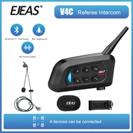 EJEAS V4C Plus Referee Interphone Professional Communication System 4-way 1500M Full Duplex Soccer C