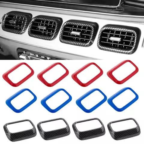 ABS Car Central Air Conditioner AC Vent Outlet Ring Trim Stickers For Mercedes Benz GLE GLS W167 X16