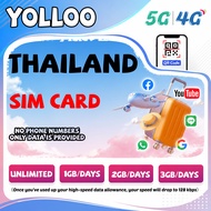 Thailand SIM Card 4G/5G 1-10 Days DTAC Unlimited  | Plug & Play | Total 3GB/5GB/10GB High Speed Data