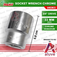 HANS 3/4′′ Drive 33mm 12-Point Chrome Socket Wrench – Heavy-Duty Chrome Vanadium Professional Tool