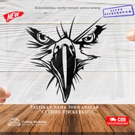 Hunter Eagle Cutting Sticker Variasi Motor Mobil Stiker Kaca Helm Bogo Hewan Keren