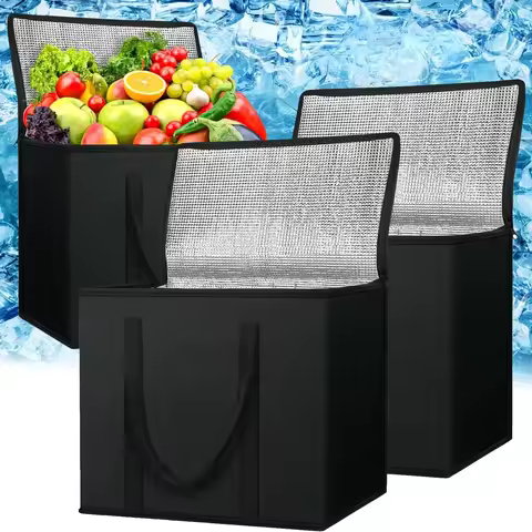 1-2PCS 16/28/50/70L Insulated Cooler Bag Large Capacity Thermal Lunch Tote Folding Picnic Leakproof 