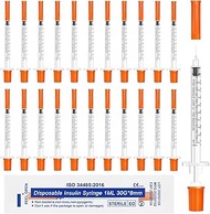 Pack of 24 1 ml Plastic Tube Syringes, Multi-Purpose Measuring Tools, Liquid Measuring Syringe with