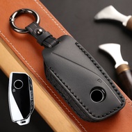 BMW Genuine Leather Key Cover Car Remote Fob Case KeyChain Shell Holder 3 Buttons For X3 X5 X7 Xm Ix