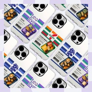 SNACK ZUS TEA LIVE 711 INS Bumper Clear Case Neon Casing for iPhone 17 PRO MAX 17 AIR 16 PRO MAX 15 