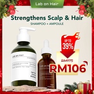 Lab On Hair Anti Hair Fall Ampoule + Shampoo - Reduces HairLoss Tonik Rambut Rontok Syampo