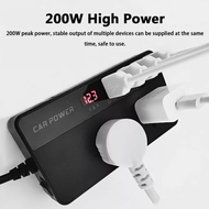 Car inverter，2 AC receptacle 3 USB port adapter Inverter 12v inverter to 220v， High Frequency Power 