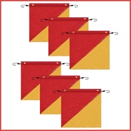 Safety Flags 6 Pieces Oversized Load Flags with Elastic Cord 18 x 18 Inch High Visibility Banner for