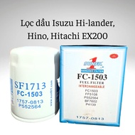 Oil filter Isuzu Hi-lander, Hino, Hitachi EX200 - Code FC 1503
