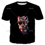Fashion Movie Terminator Arnold Schwarzenegger T Shirt Men Women 3D Streetwear Tops Adult YTZJ
