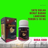 HANISLIM obat pelangsing obat diet penurun berat badan pembakar lemak perut tubuh pria wanita pelang