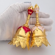 NARCISSUS13A0E Rose Church Bell, Bronze Metal  Sound Hand Bell, Fashionable Retro Wedding Bell For R