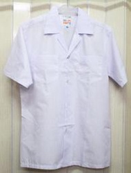 國民領短袖白制服/學生服#8,#9,#10(胸圍38",41")
