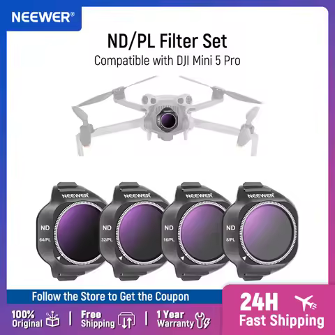 NEEWER ND/PL Filter (ND8/PL+ND16/PL+ND32/PL+ND64/PL) Neutral Density Polarized ND Lens Set for DJI M