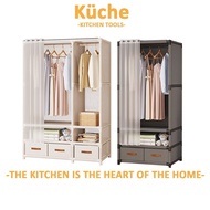 KUCHE Stainless Steel Rod Extra Thick Dustproof Waterproof Storage Wardrobe Clean Elegant Simple Eas