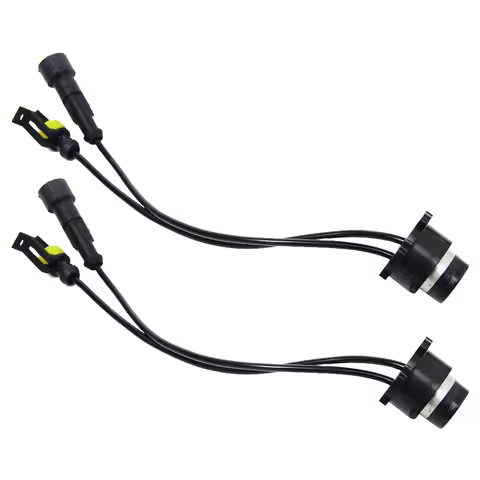 2Pcs D2S D4S HID Ballast AMP Wire Harness Adapter Holder 12V Socket Plug Cable AMP Connector Adapter