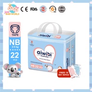 🐨JOM MURAH🐨 Aiwibi Newborn Tape Diapers Large Pack Australia Premium Brand Ultra Slim Non Leak Overn