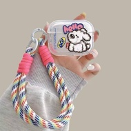 Redmi buds 6play/Buds6/ Buds6 lite case transparent cute dog bluetooth headset with strap